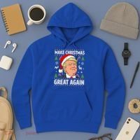 Make Christmas Great Again Funny Trump Ugly Christmas Gift Hoodie thumb 3