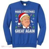 Make Christmas Great Again Funny Trump Ugly Christmas Gift Sweatshirt thumb 0