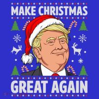 Make Christmas Great Again Funny Trump Ugly Christmas Gift Mousepad thumb 1