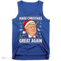Make Christmas Great Again Funny Trump Ugly Christmas Gift Tank Top thumb 0