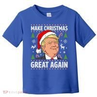 Make Christmas Great Again Funny Trump Ugly Christmas Gift Toddler T-Shirt thumb 0