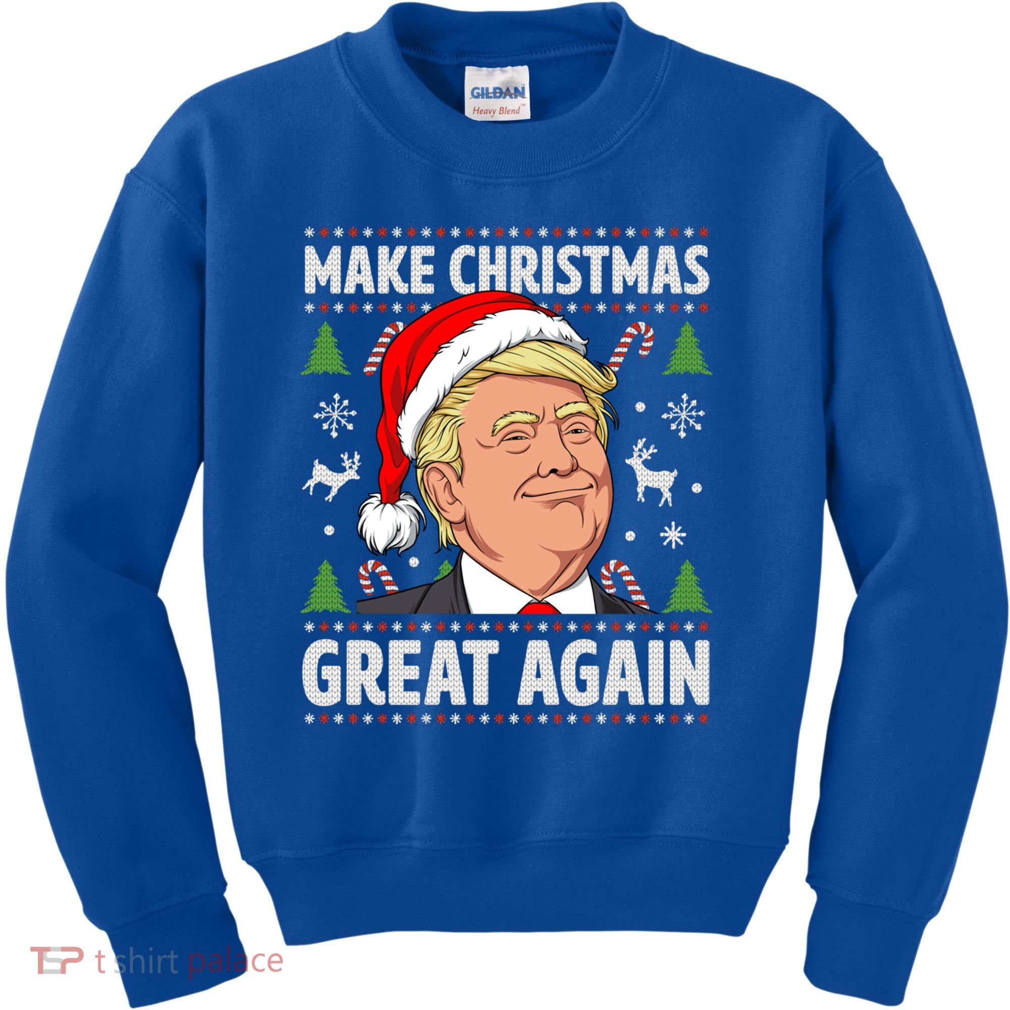 Make Christmas Great Again Funny Trump Ugly Christmas Gift Kids Sweatshirt