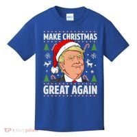 Make Christmas Great Again Funny Trump Ugly Christmas Gift Kids T-Shirt thumb 0