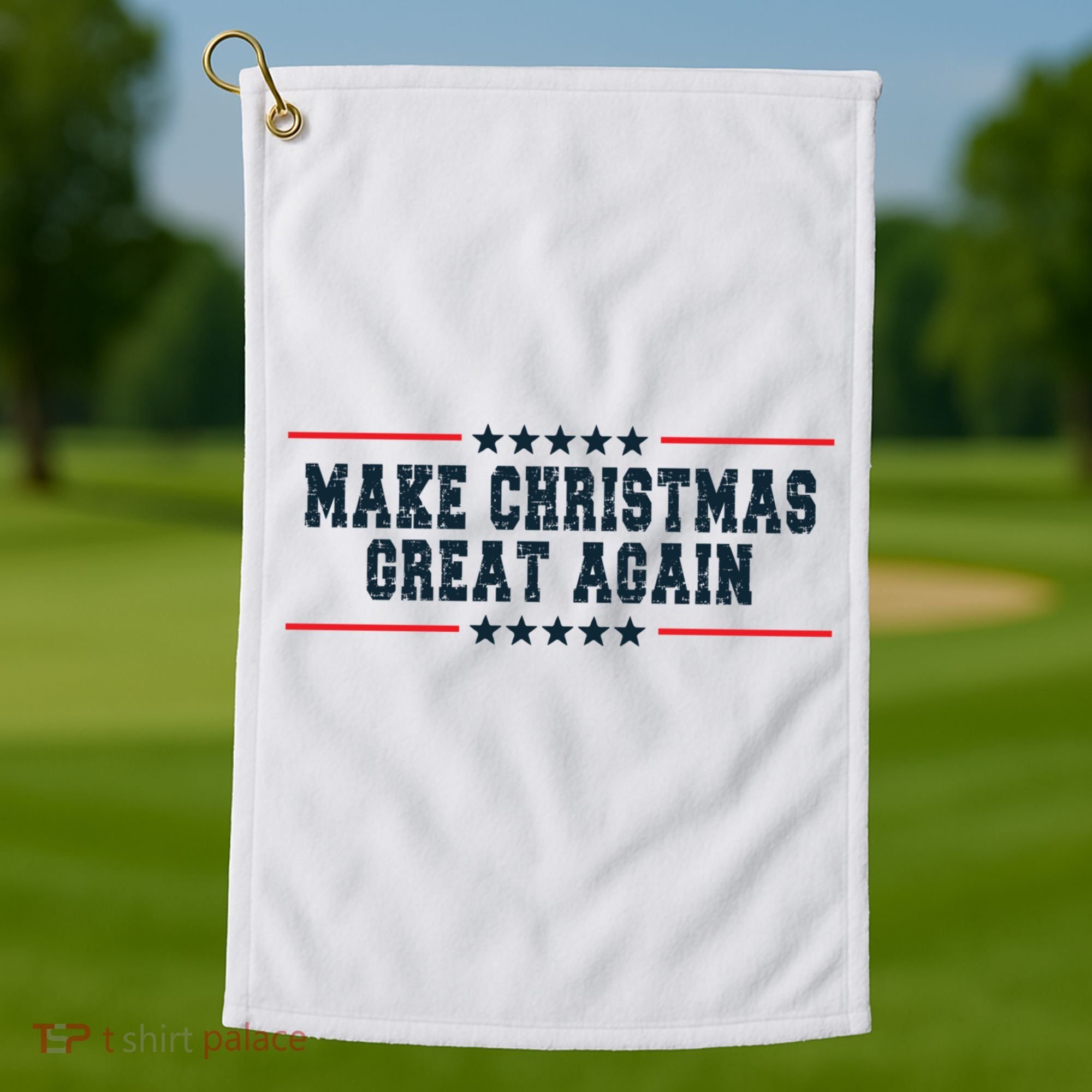 Make Christmas Great Again Funny Xmas Christmas Pajamas Gift Golf Towel