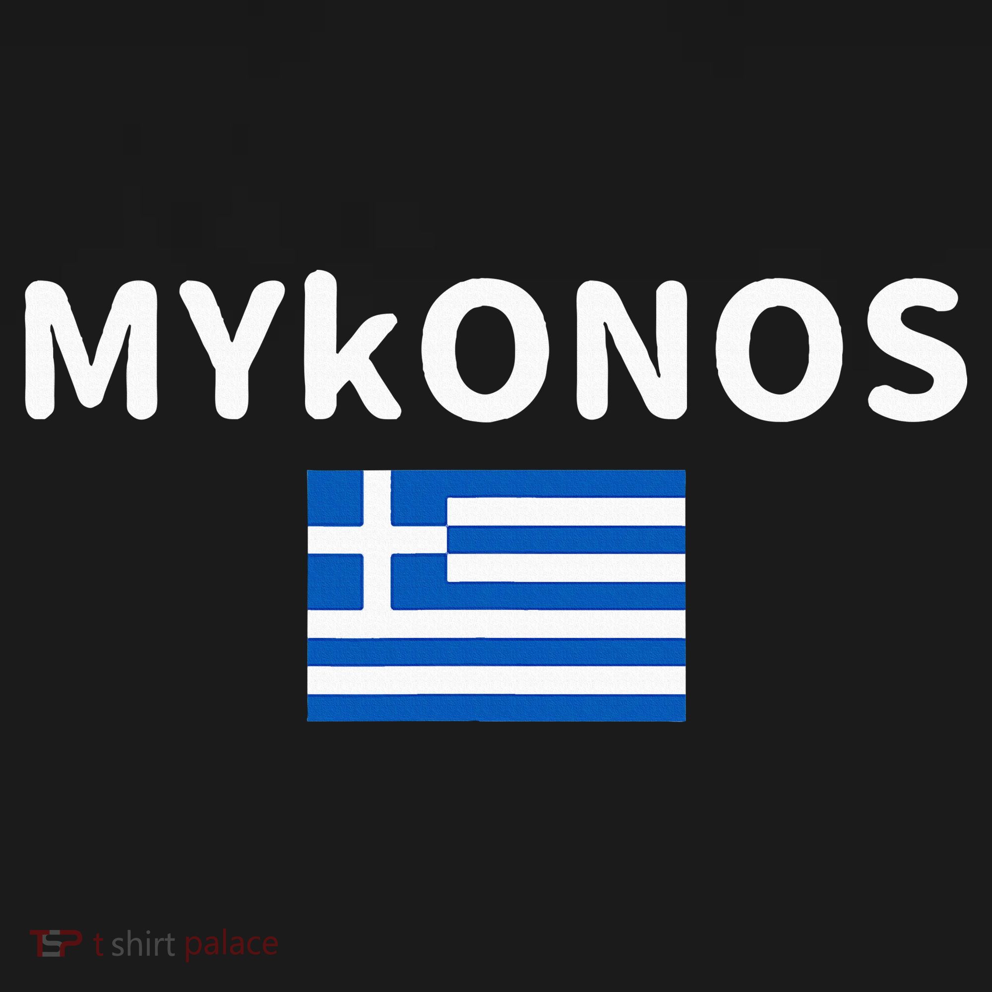 Mykonos City Greece Greek Flag Print Women's Tank Top