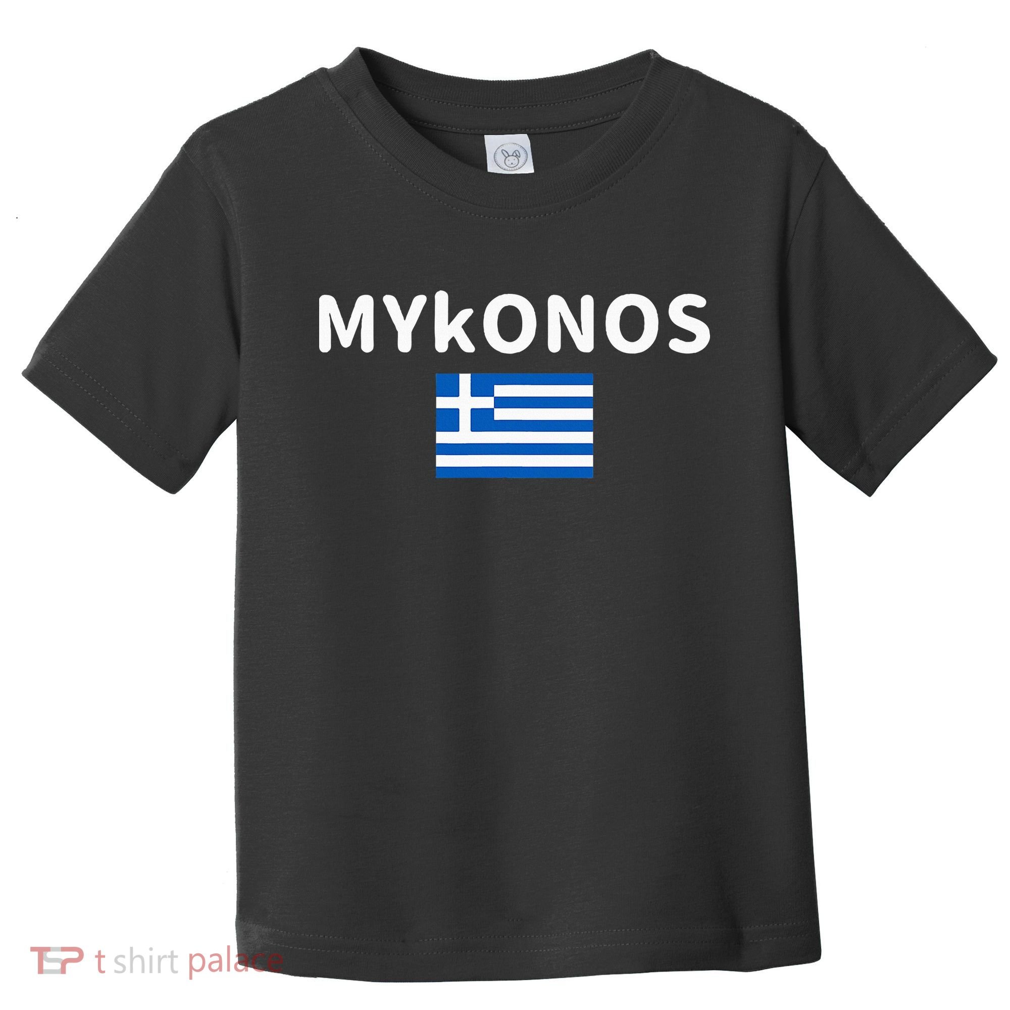 Mykonos City Greece Greek Flag Print Toddler T-Shirt