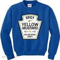 Mustard Condiments Group Halloween Costumes Kids Sweatshirt thumb 0