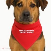 Make Canada Great Again Canada 51st State Funny USA-Made Doggie Bandana thumb 1