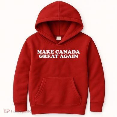 Make Canada Great Again Canada 51st State Funny Kids Hoodie