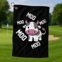 Moo Cow Gift Golf Towel thumb 1
