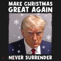 Make Christmas Great Again Trump Mug Shot Never Surrender Gift Pajama Set thumb 2