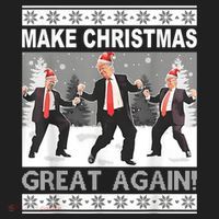 Make Christmas Great Again Trump Dancing Women's Sweatshirt thumb 2