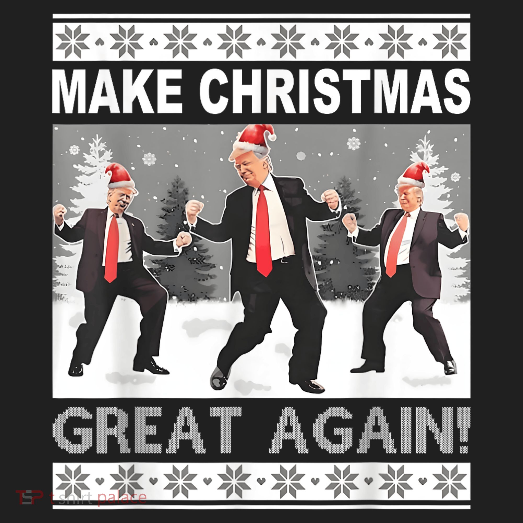 Make Christmas Great Again Trump Dancing Women's Sweatshirt