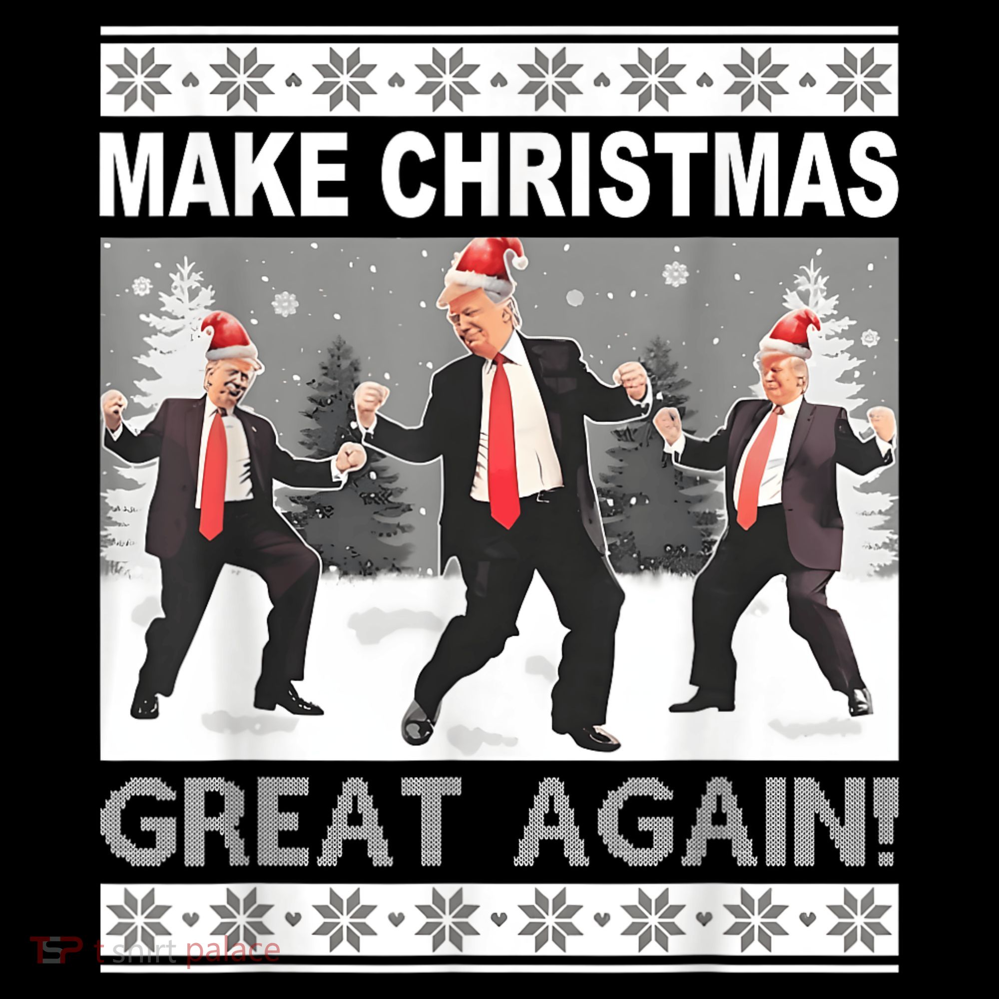 Make Christmas Great Again Trump Dancing Doggie Tank