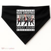 Make Christmas Great Again Trump Dancing USA-Made Doggie Bandana thumb 0