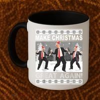 Make Christmas Great Again Trump Dancing Coffee Mug thumb 2