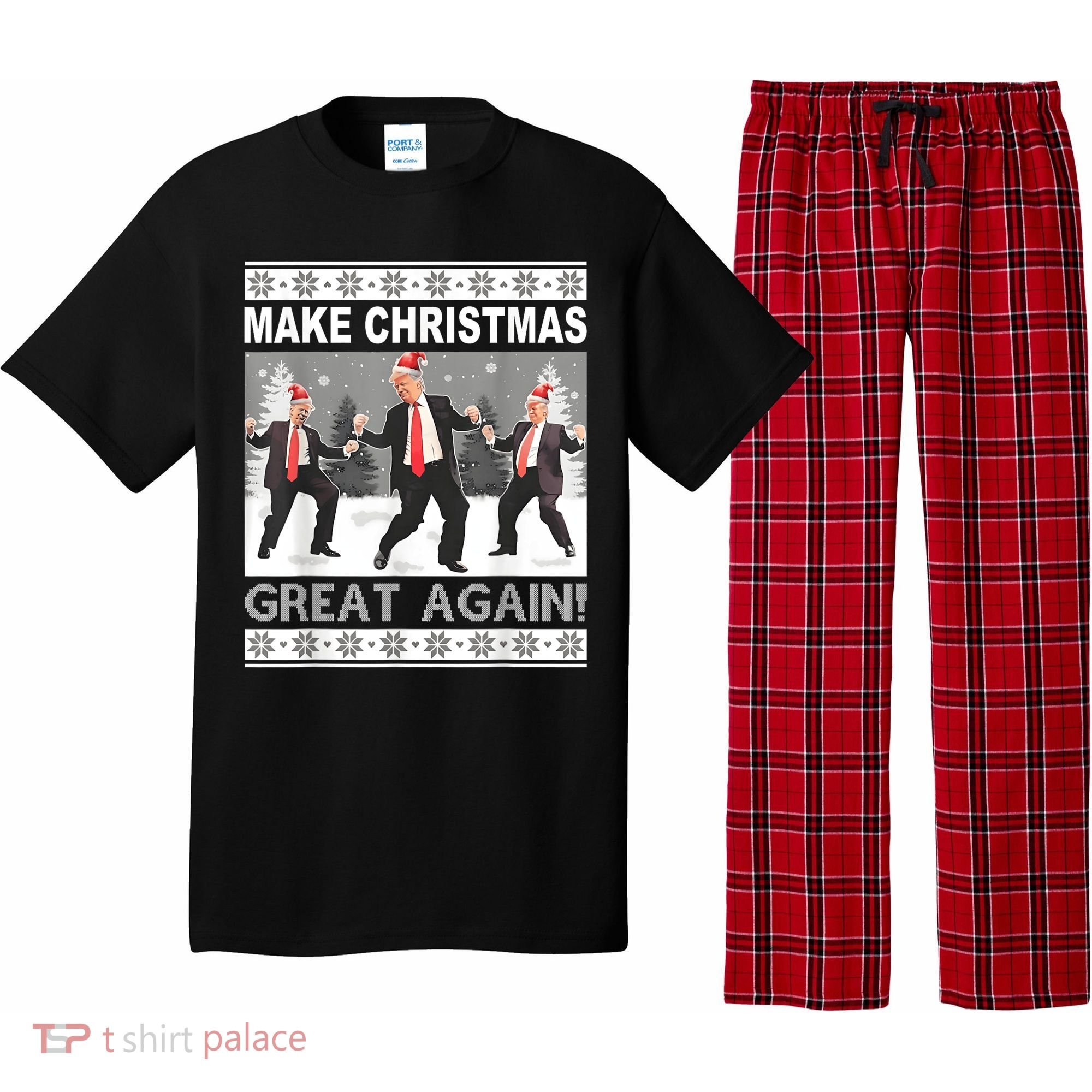 Make Christmas Great Again Trump Dancing Pajama Set