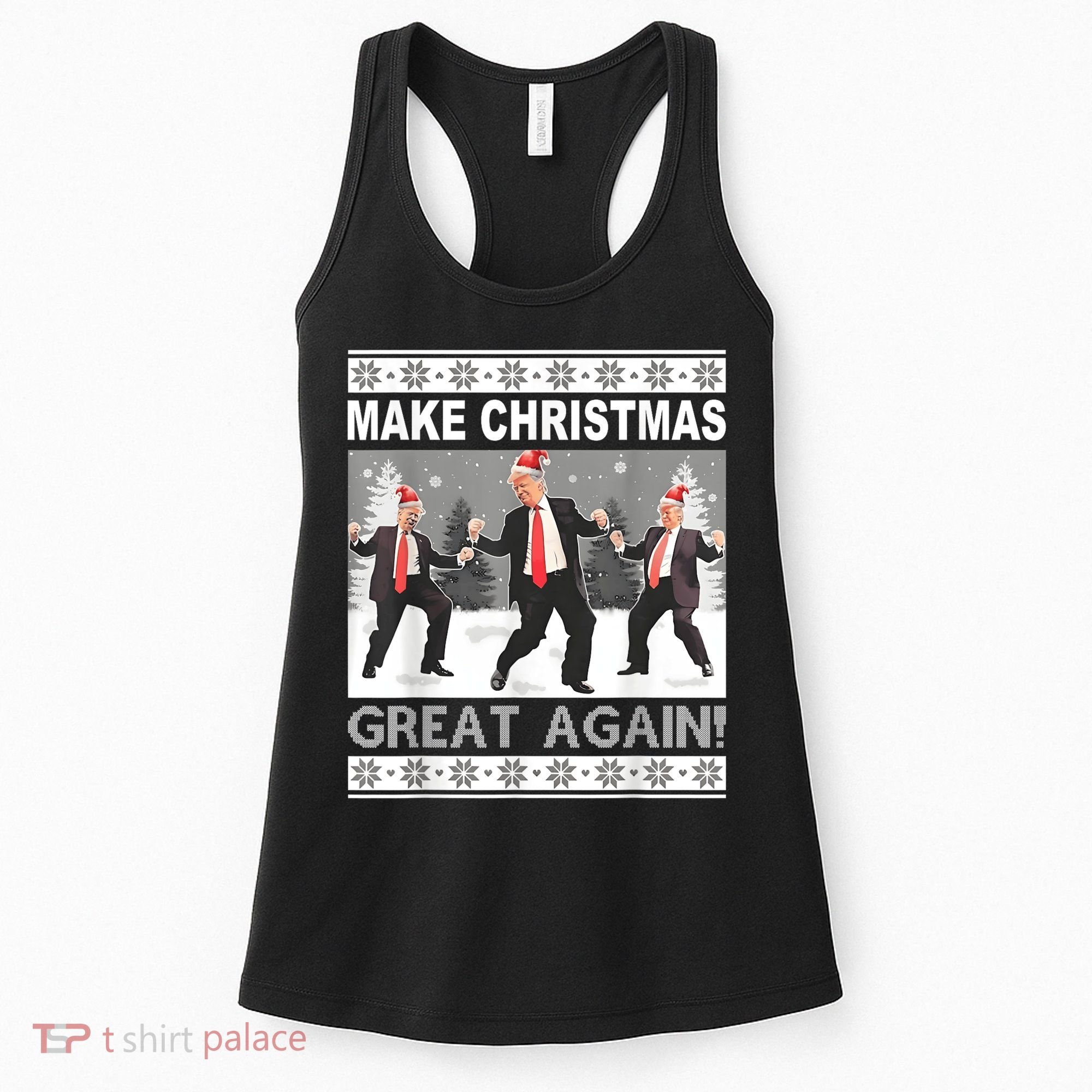 Make Christmas Great Again Trump Dancing Women's Tank Top