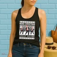 Make Christmas Great Again Trump Dancing Women's Tank Top thumb 2