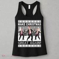 Make Christmas Great Again Trump Dancing Women's Tank Top thumb 3