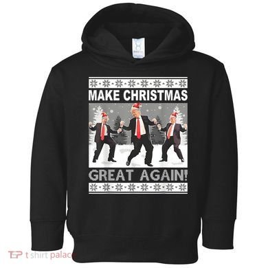 Make Christmas Great Again Trump Dancing Toddler Hoodie