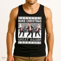 Make Christmas Great Again Trump Dancing Tank Top thumb 3