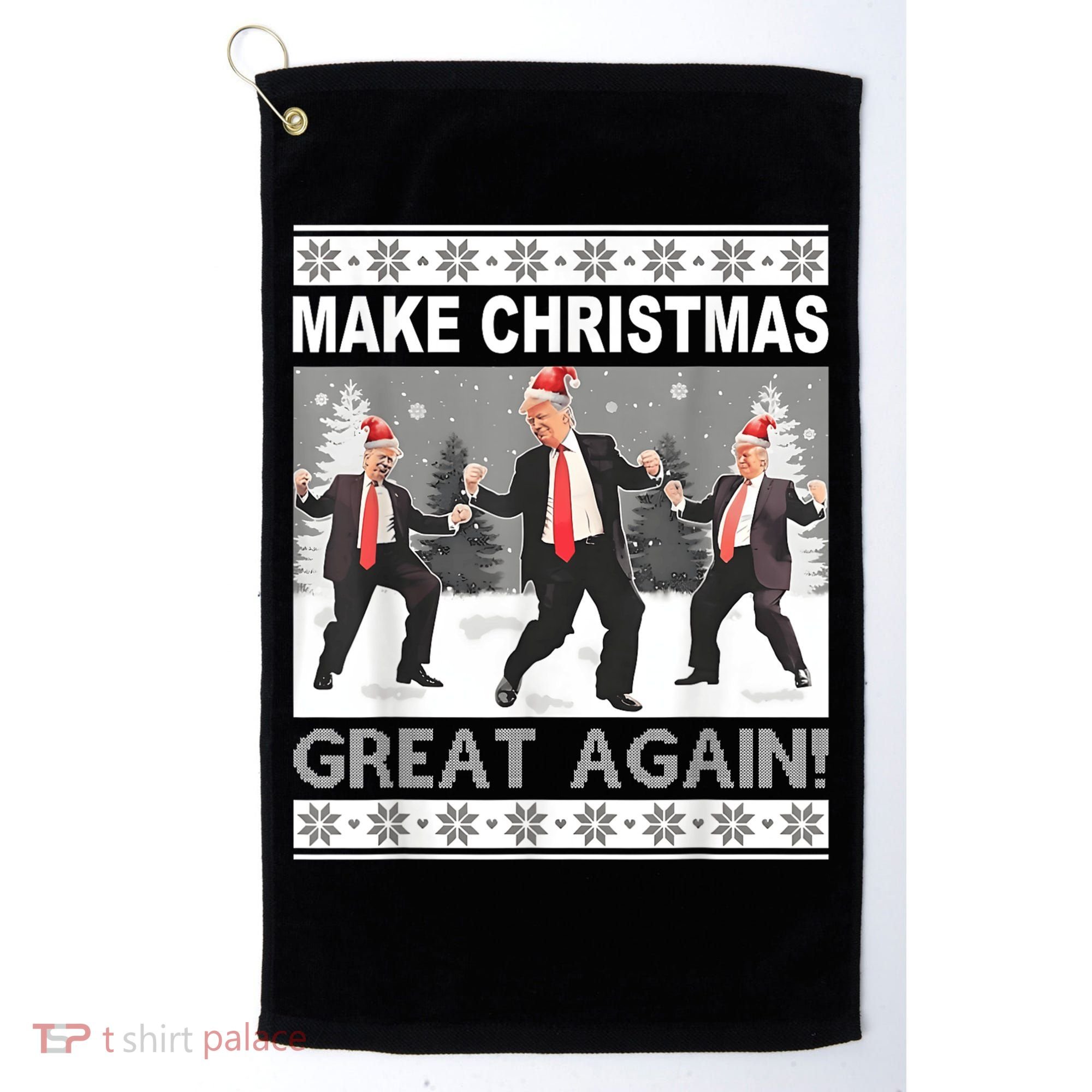 Make Christmas Great Again Trump Dancing Golf Towel
