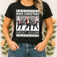 Make Christmas Great Again Trump Dancing Women's T-Shirt thumb 2