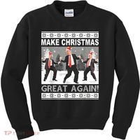 Make Christmas Great Again Trump Dancing Kids Sweatshirt thumb 0