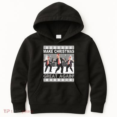 Make Christmas Great Again Trump Dancing Kids Hoodie