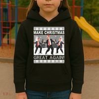 Make Christmas Great Again Trump Dancing Kids Hoodie thumb 3