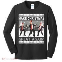 Make Christmas Great Again Trump Dancing Kids Long Sleeve Shirt thumb 0