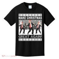 Make Christmas Great Again Trump Dancing Kids T-Shirt thumb 0