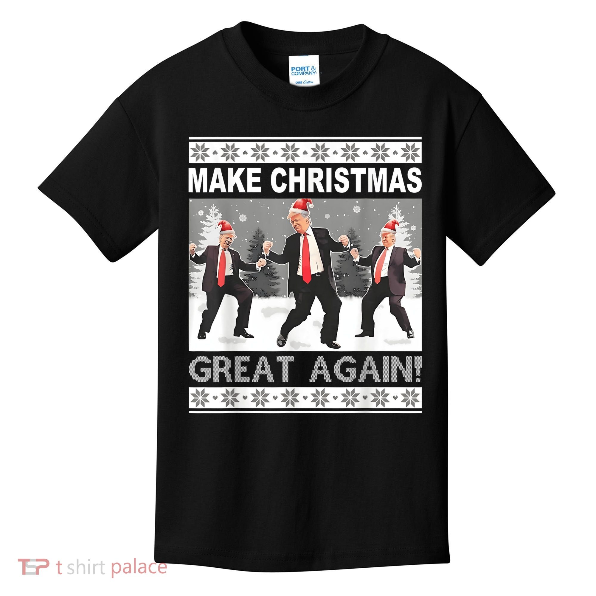 Make Christmas Great Again Trump Dancing Kids T-Shirt