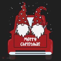 Merry Christmas Gnome Holiday Cute Beanie thumb 2