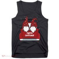 Merry Christmas Gnome Holiday Cute Tank Top thumb 0