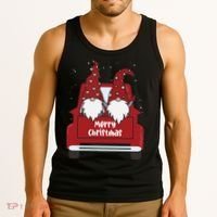 Merry Christmas Gnome Holiday Cute Tank Top thumb 3