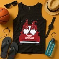 Merry Christmas Gnome Holiday Cute Tank Top thumb 4