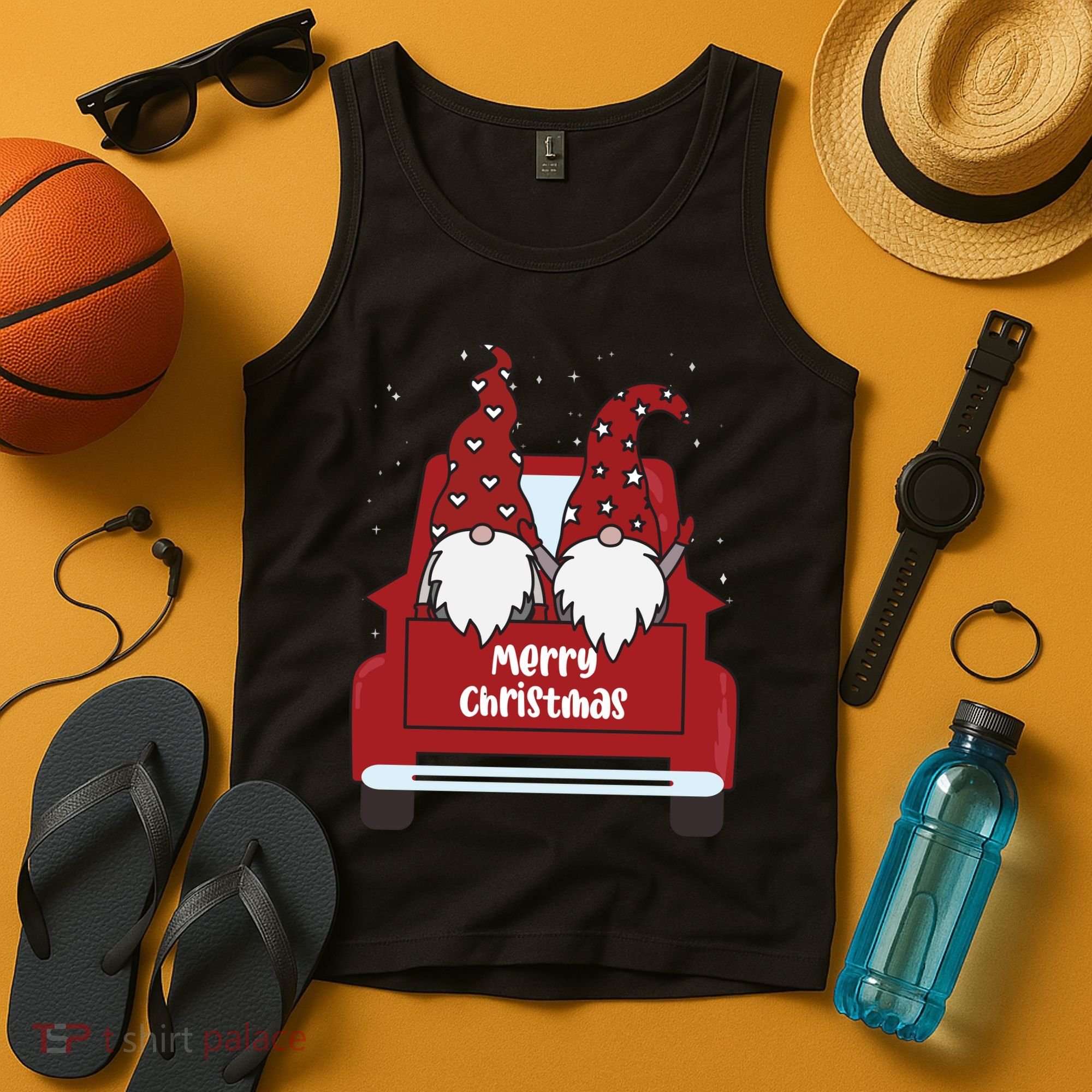 Merry Christmas Gnome Holiday Cute Tank Top