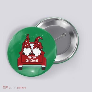 Merry Christmas Gnome Holiday Cute Button