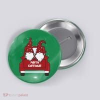 Merry Christmas Gnome Holiday Cute Button thumb 0
