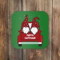 Merry Christmas Gnome Holiday Cute Coaster thumb 0