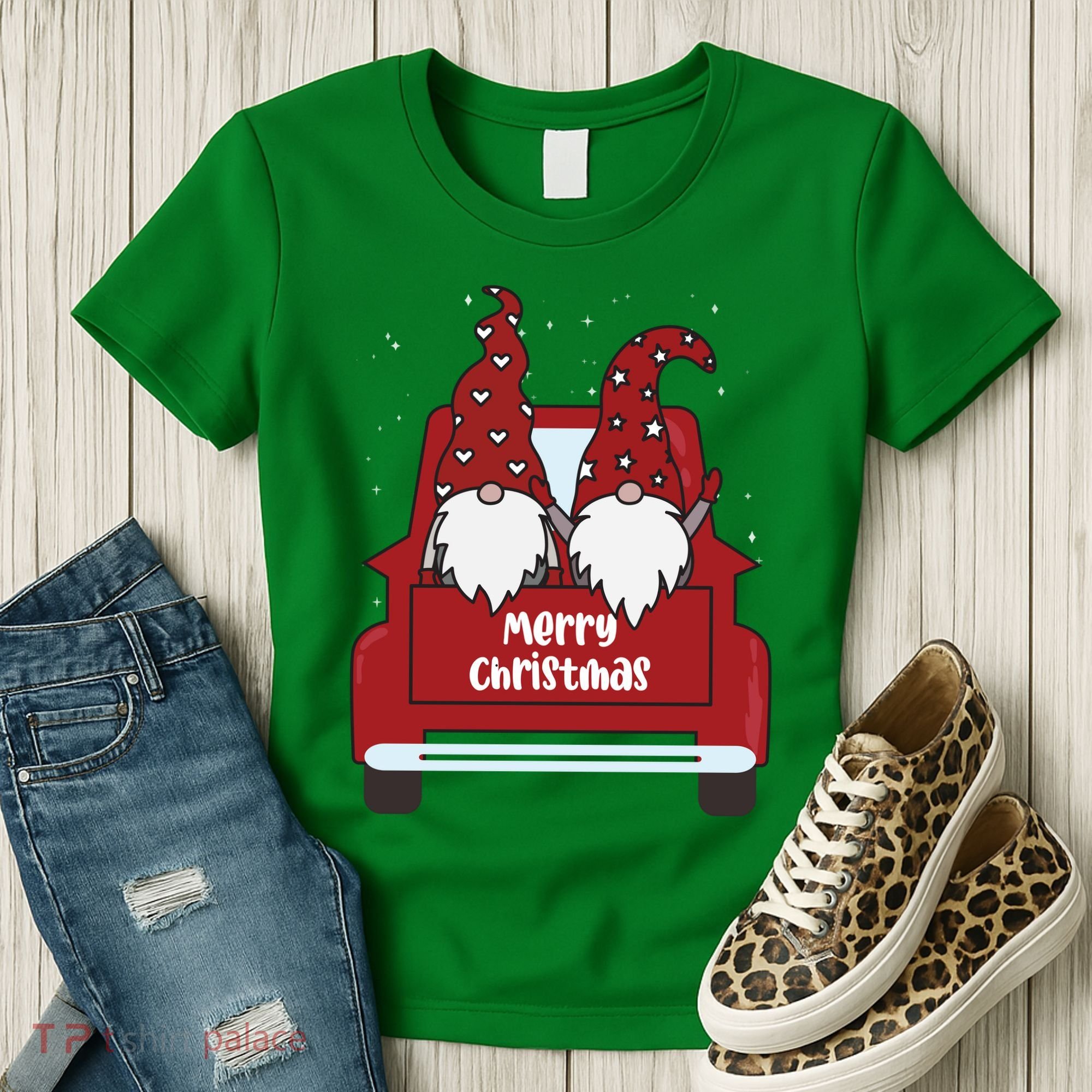 Merry Christmas Gnome Holiday Cute Women's T-Shirt