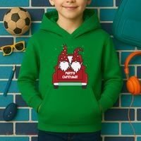 Merry Christmas Gnome Holiday Cute Kids Hoodie thumb 2