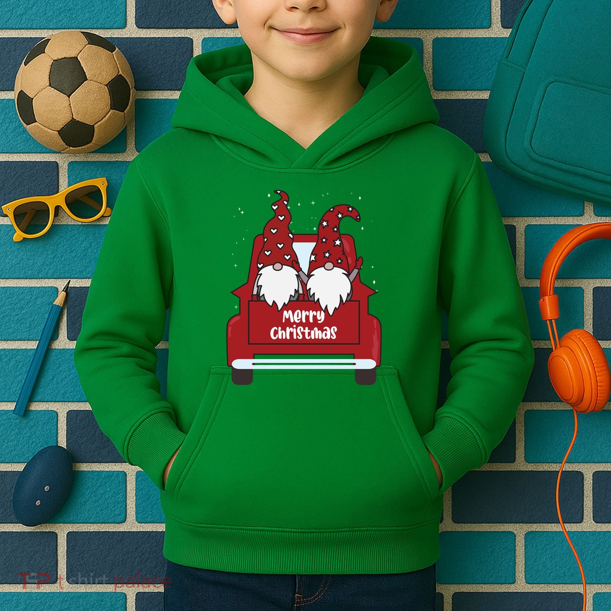 Merry Christmas Gnome Holiday Cute Kids Hoodie