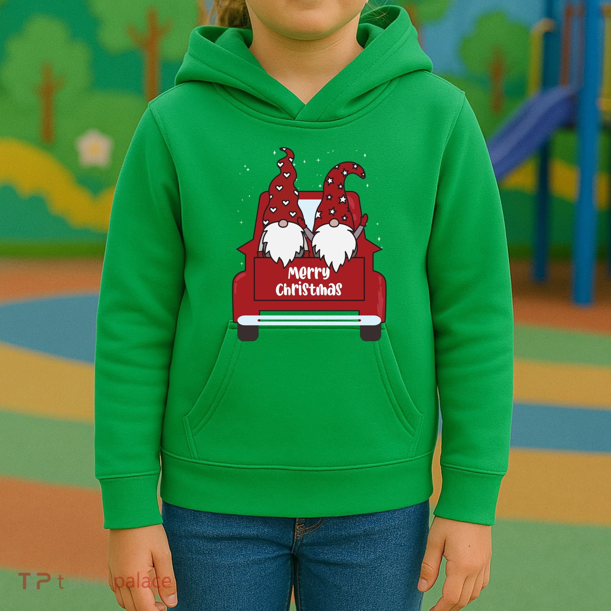 Merry Christmas Gnome Holiday Cute Kids Hoodie