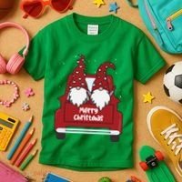 Merry Christmas Gnome Holiday Cute Kids T-Shirt thumb 3