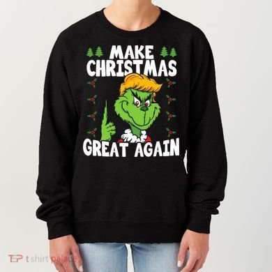 Make Christmas Great Again Donald Trump Xmas Funny Gift Women's Sweatshirt