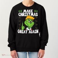 Make Christmas Great Again Donald Trump Xmas Funny Gift Women's Sweatshirt thumb 0