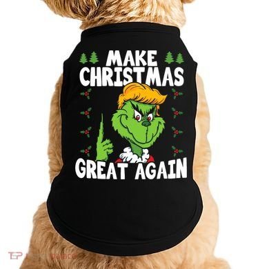 Make Christmas Great Again Donald Trump Xmas Funny Gift Doggie Tank